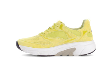 Baskets Rolling Soft jaunes en nubuck et textile