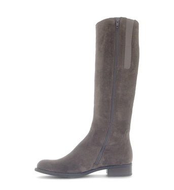 Bottes marron en cuir velours