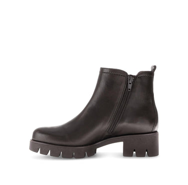 Bottines marron en cuir lisse