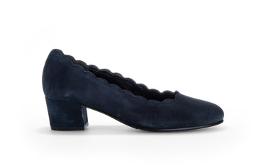 Escarpins bleus en cuir