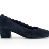 Escarpins bleus en cuir