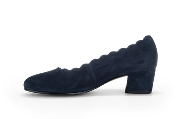 Escarpins bleus en cuir