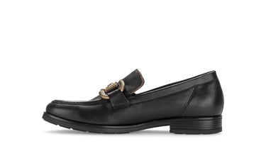 Mocassins noirs en cuir lisse