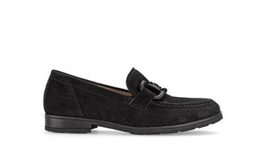 Mocassins noirs en cuir velours
