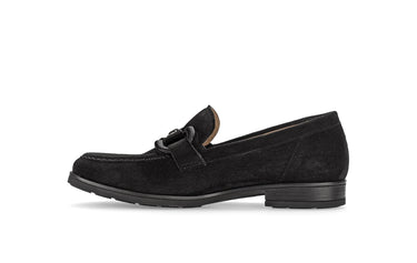 Mocassins noirs en cuir velours