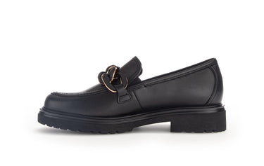 Ballerines noires en cuir lisse