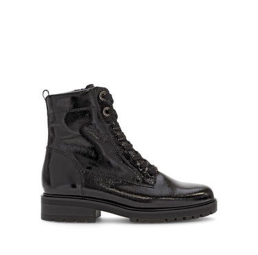 Bottines noires en cuir verni