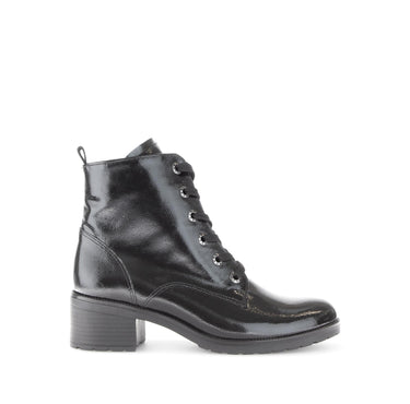 Bottines noires en cuir verni
