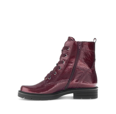 Bottines rouges en cuir verni