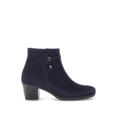Bottines bleues en cuir velours