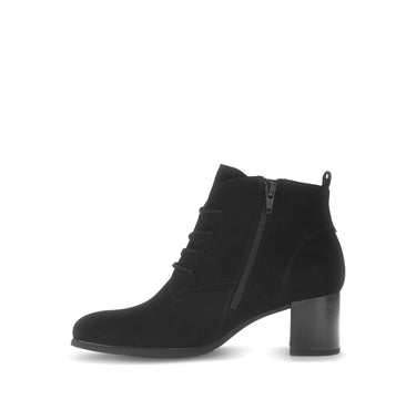 Bottines noires en cuir velours