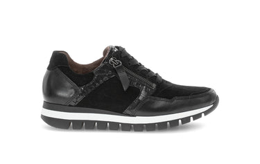 Baskets noires en cuir et nubuck
