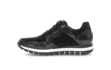 Baskets noires en cuir et nubuck