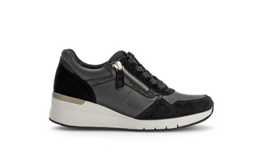 Baskets noires en cuir et nubuck