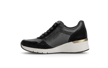 Baskets noires en cuir et nubuck