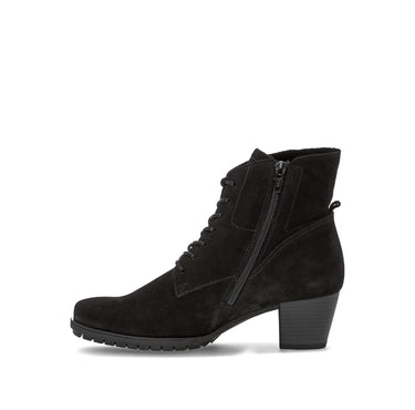 Bottines noires en cuir nubuck