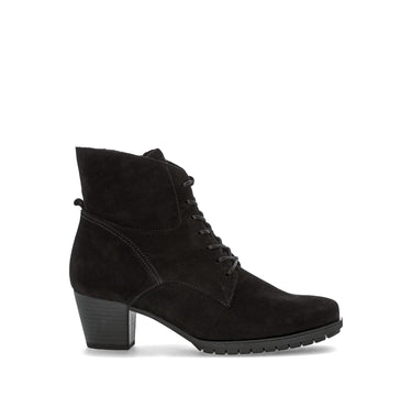 Bottines noires en cuir nubuck