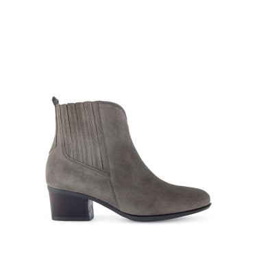 Bottines marron en cuir velours
