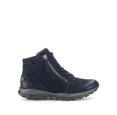 Baskets montantes bleues en cuir nubuck