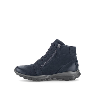 Baskets montantes bleues en cuir nubuck