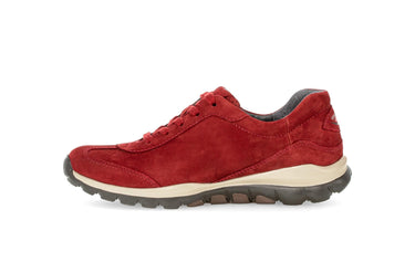 Baskets rouges en cuir nubuck