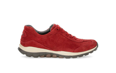 Baskets rouges en cuir nubuck