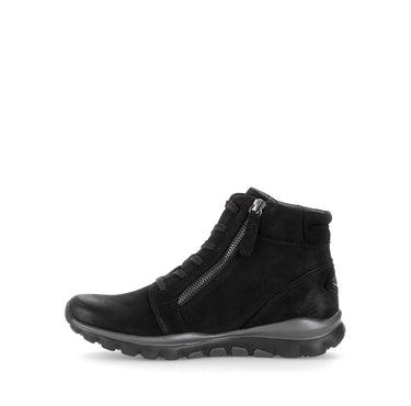 Baskets montantes noires en cuir nubuck