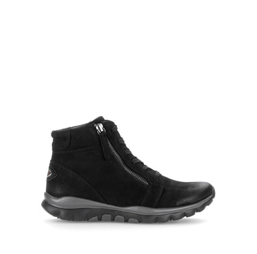 Baskets montantes noires en cuir nubuck