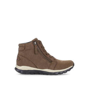 Baskets montantes cognac en cuir nubuck