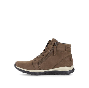 Baskets montantes cognac en cuir nubuck