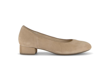 Escarpins beiges en cuir