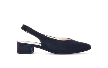 Escarpins à bride arrière bleu marine en Nubuck
