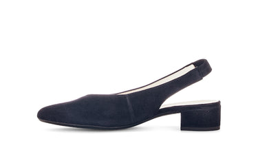 Escarpins à bride arrière bleu marine en Nubuck