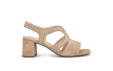 Sandales beiges en nubuck