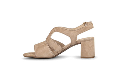 Sandales beiges en nubuck