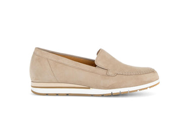 Mocassins beiges en nubuck