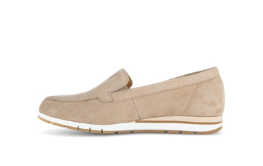 Mocassins beiges en nubuck