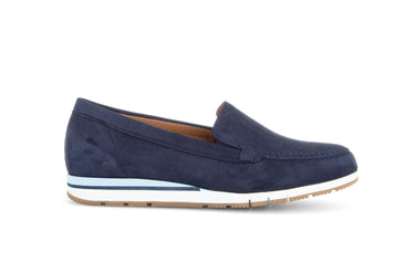 Mocassins bleues en nubuck