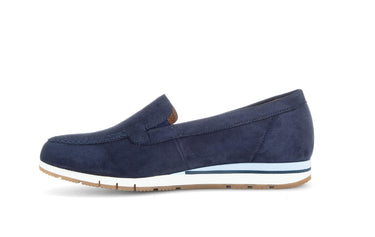 Mocassins bleues en nubuck
