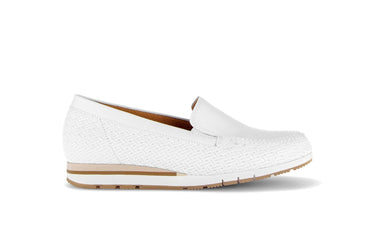 Mocassins blanches en cuir