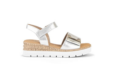 Sandales argent en cuir