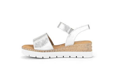 Sandales argent en cuir