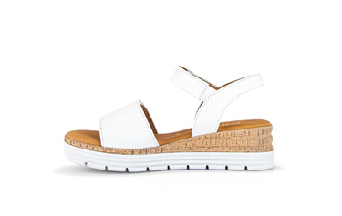 Sandales blanches en cuir