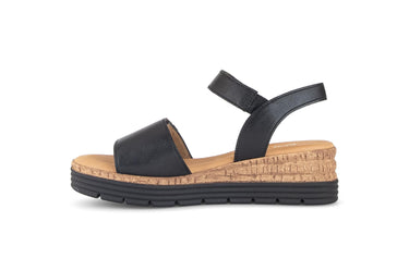 Sandales noires en cuir