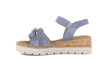 Sandales bleues en nubuck