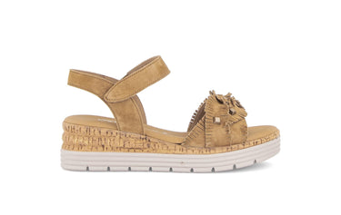 Sandales beige en nubuck