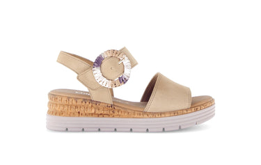 Sandales beiges en nubuck