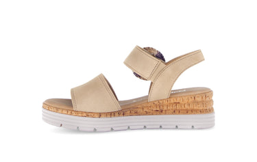 Sandales beiges en nubuck