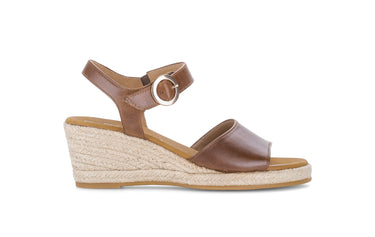 Sandales marron en cuir lisse