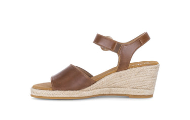 Sandales marron en cuir lisse